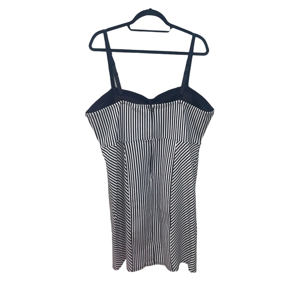 Torrid Black Striped Spaghetti Strap Bodycon Mini Dress Size 24 NWOT - Picture 5 of 12